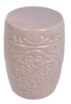 Stołek ceramiczny, beżowy, 32-32-46 cm