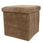Storage Solutions, pufa ze schowkiem sztruksowa, Tobo, 38-38-38 cm