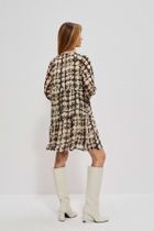 Sukienka damska, beżowa, Moodo