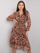 Sukienka damska, brązowa, Ex Moda