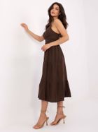 Sukienka damska, brązowa, Italy Moda