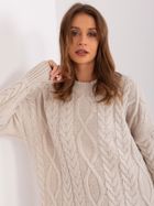 Sukienka damska z wełną, beżowa, Rue Paris