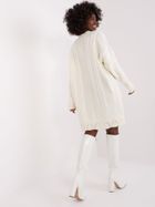 Sukienka damska z wełną, ecru, Rue Paris