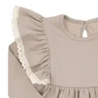 Sukienka dziewczęca z długim rękawem, beżowa, Nicol