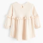 Sukienka dziewczęca z długim rękawem, beżowa, Nicol