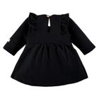 Sukienka dziewczęca z długim rękawem, czarna, Eevi