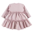 Sukienka dziewczęca z długim rękawem, różowa, Eevi