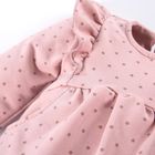 Sukienka dziewczęca z długim rękawem, różowa, Eevi