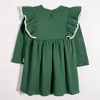 Sukienka dziewczęca z długim rękawem, zielona, Nicol