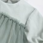 Sukienka dziewczęca z krótkim rękawem, zielona, Eevi