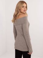 Sweter damski, beżowy, Italy Moda