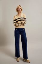 Sweter damski, beżowy, Moodo