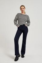 Sweter damski, czarno-biały, Moodo