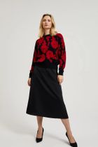 Sweter damski, czarny, Moodo