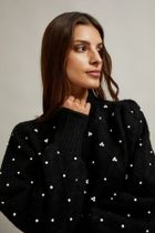 Sweter damski, czarny, Moodo