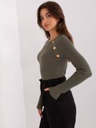 Sweter damski, khaki, P-M