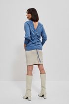 Sweter damski, niebieski, Moodo