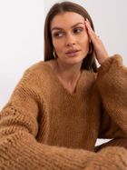 Sweter damski, oversize, beżowy, Rue Paris