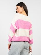 Sweter damski, oversize, różowy, Italy Moda