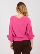 Sweter damski, oversize, różowy, Italy Moda