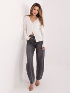 Sweter damski, rozpinany, biały, Sublevel