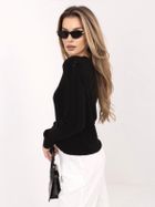 Sweter damski, rozpinany, czarny, Sublevel