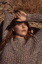 Sweter damski, szary, Moodo