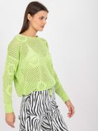 Sweter damski z kapturem, zielony, Rue Paris