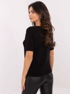 Sweter damski z wełną, czarny, Italy Moda