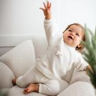 Sweter dziewczęcy, ecru, Eevi