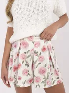 Szorty damskie, ecru, Italy Moda