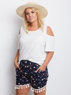 Szorty damskie, granatowe, plus size, Factory Price