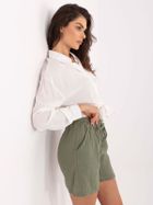 Szorty damskie, khaki, Italy Moda