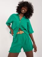 Szorty damskie, zielone, Italy Moda
