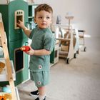 Szorty muślinowe chłopięce, zielone, Eevi