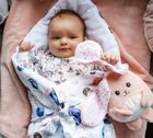 Szumisie, Szumiący Królik Miluś z czujnikiem snu 3w1, szum, kołysanki, muzyka klasyczna, różowy