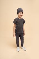 T-shirt chłopięcy, grafitowy, Pinokio