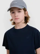 T-shirt chłopięcy, granatowy, 4F