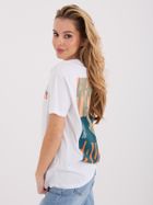 T-shirt damski, biały, Sublevel