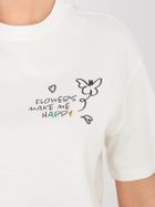 T-shirt damski, biały, Sublevel