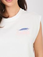 T-shirt damski, biały, Sublevel