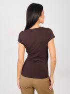 T-shirt damski, brązowy, Basic Feel Good