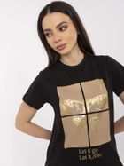 T-shirt damski, czarny, Calimera