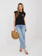 T-shirt damski, czarny, Sublevel