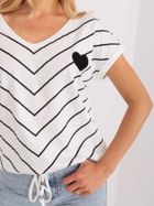 T-shirt damski, ecru, Relevance