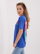 T-shirt damski, niebieski, Sublevel