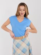 T-shirt damski, niebieski, Sublevel