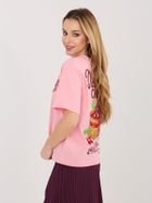 T-shirt damski, różowy, Sublevel