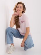 T-shirt damski, różowy, Sublevel