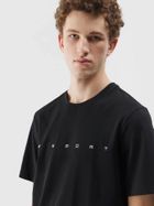 T-shirt męski, czarny, 4F